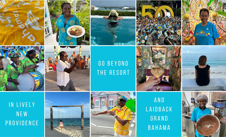 Visitors can connect with locals through the people-to-people program and festive events in the Bahamas